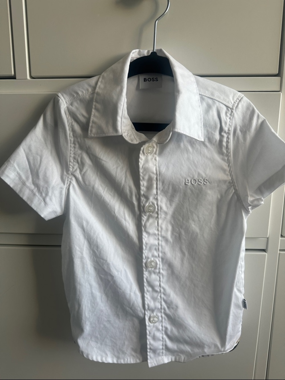 Boss White Short-Sleeve Dress Shirt